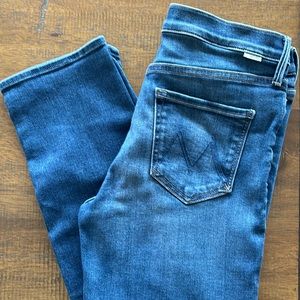 Mother Women’s Mid Rose Dazzler Ankle Jean Sweet and Sassy Size 29